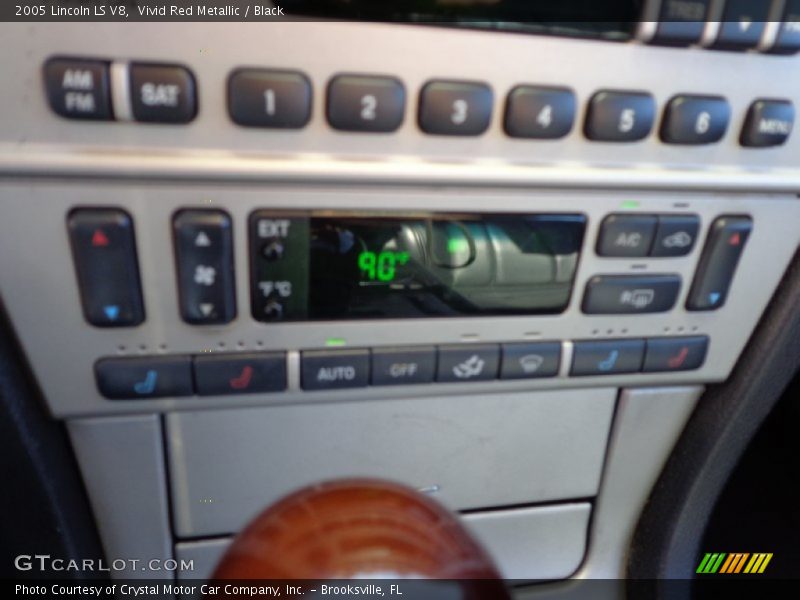 Vivid Red Metallic / Black 2005 Lincoln LS V8
