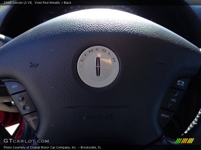 Vivid Red Metallic / Black 2005 Lincoln LS V8