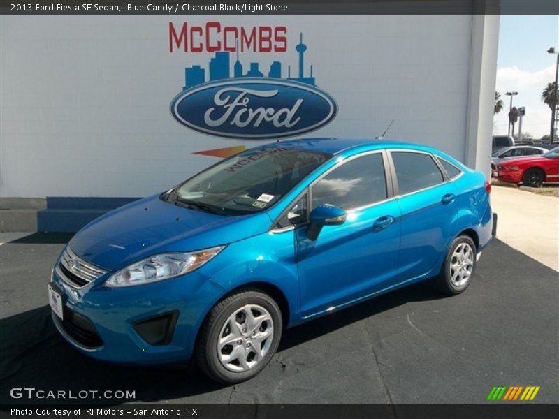Blue Candy / Charcoal Black/Light Stone 2013 Ford Fiesta SE Sedan