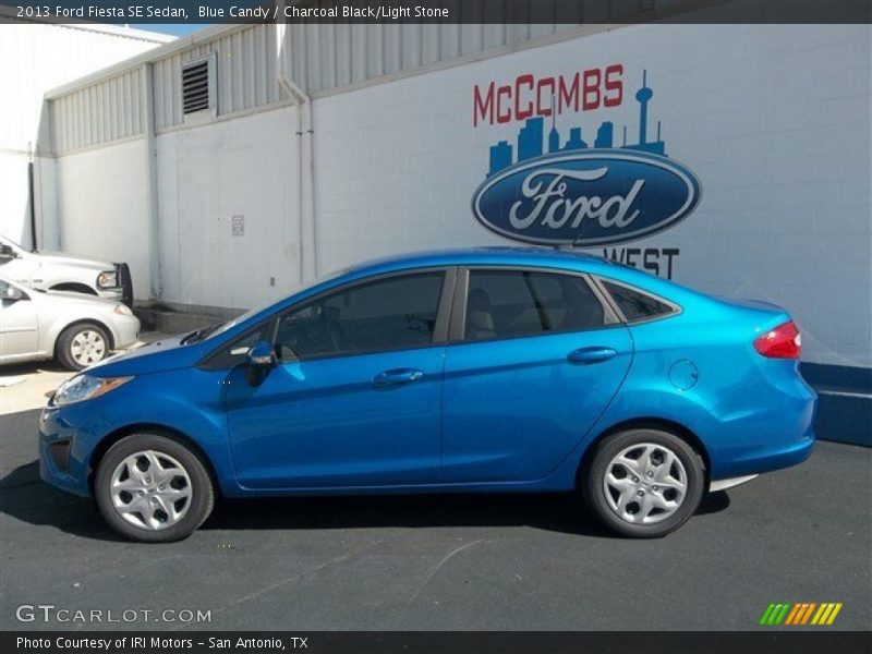 Blue Candy / Charcoal Black/Light Stone 2013 Ford Fiesta SE Sedan