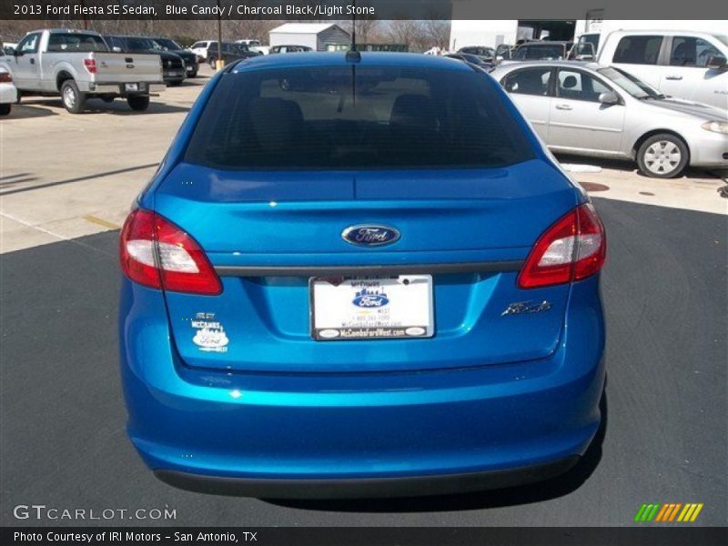 Blue Candy / Charcoal Black/Light Stone 2013 Ford Fiesta SE Sedan