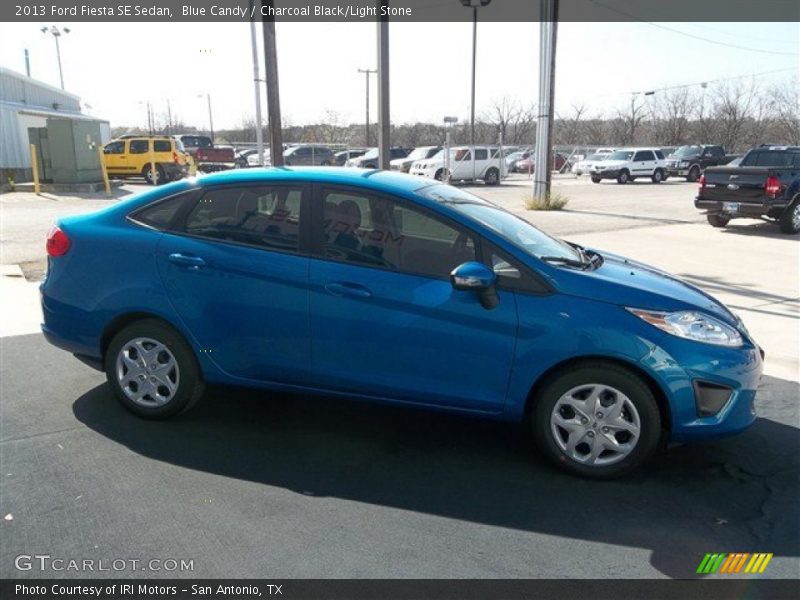 Blue Candy / Charcoal Black/Light Stone 2013 Ford Fiesta SE Sedan