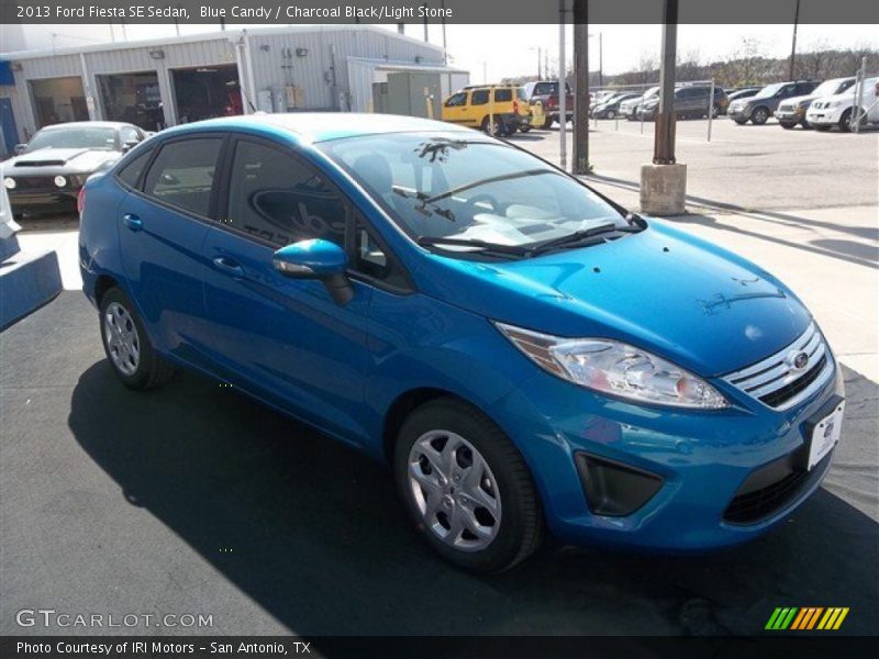 Blue Candy / Charcoal Black/Light Stone 2013 Ford Fiesta SE Sedan