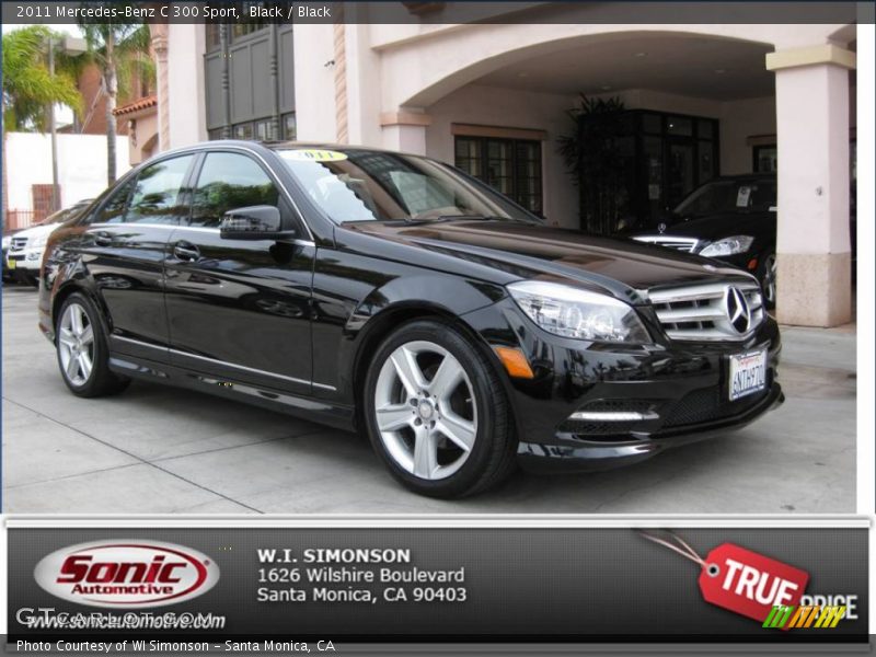 Black / Black 2011 Mercedes-Benz C 300 Sport