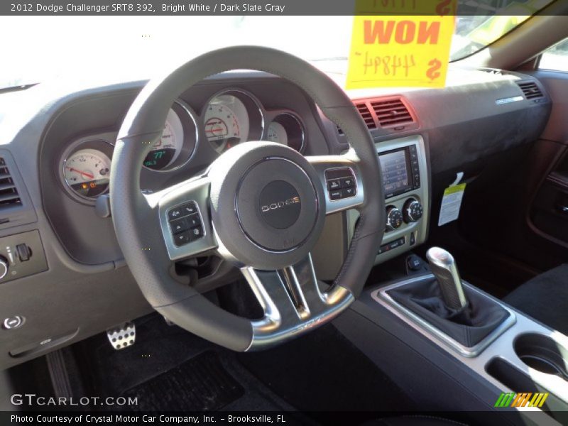 Bright White / Dark Slate Gray 2012 Dodge Challenger SRT8 392