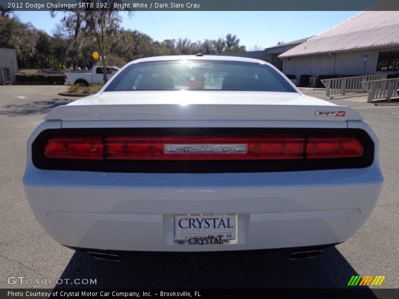 Bright White / Dark Slate Gray 2012 Dodge Challenger SRT8 392