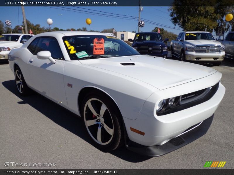 Bright White / Dark Slate Gray 2012 Dodge Challenger SRT8 392