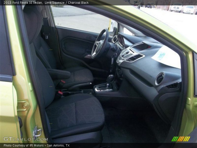Lime Squeeze / Charcoal Black 2013 Ford Fiesta SE Sedan