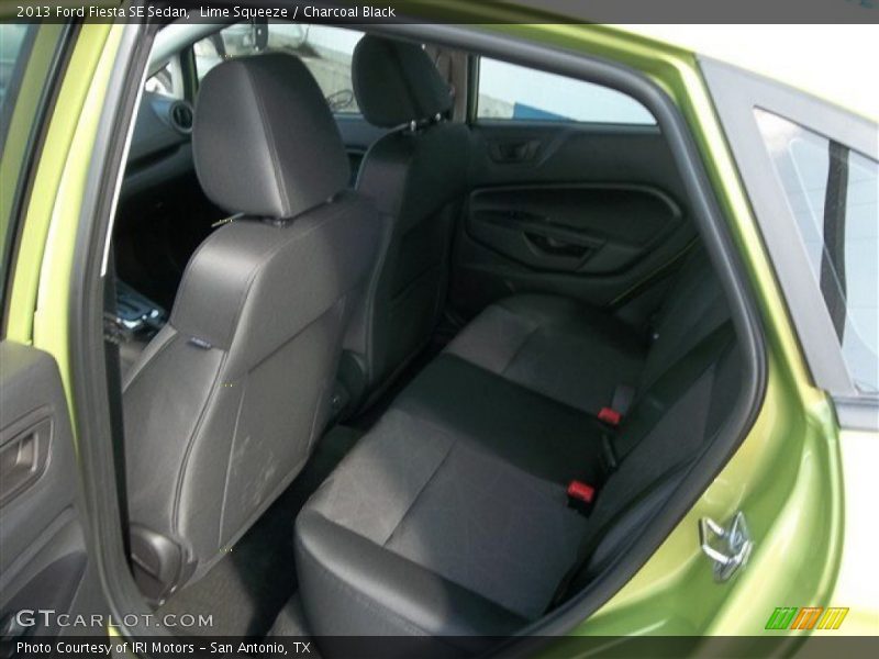 Lime Squeeze / Charcoal Black 2013 Ford Fiesta SE Sedan