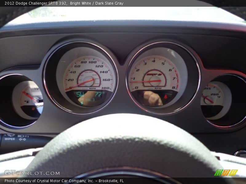 Bright White / Dark Slate Gray 2012 Dodge Challenger SRT8 392