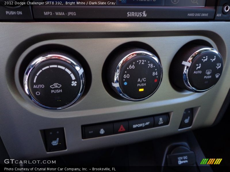 Bright White / Dark Slate Gray 2012 Dodge Challenger SRT8 392