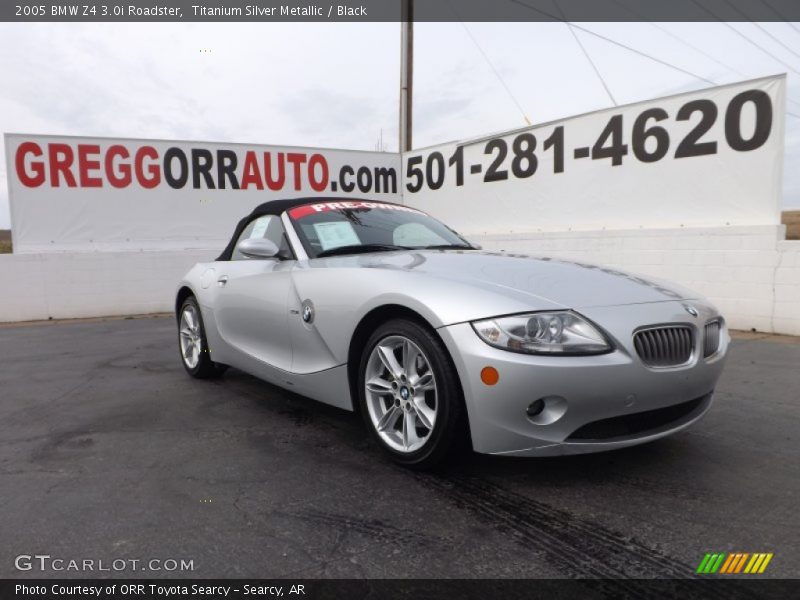 Titanium Silver Metallic / Black 2005 BMW Z4 3.0i Roadster