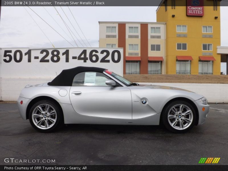 Titanium Silver Metallic / Black 2005 BMW Z4 3.0i Roadster