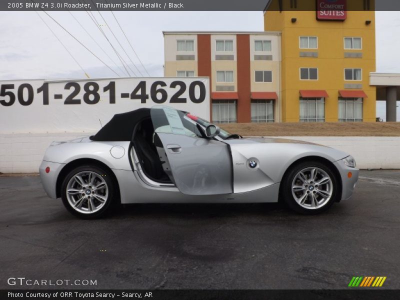 Titanium Silver Metallic / Black 2005 BMW Z4 3.0i Roadster