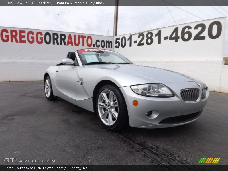 Titanium Silver Metallic / Black 2005 BMW Z4 3.0i Roadster