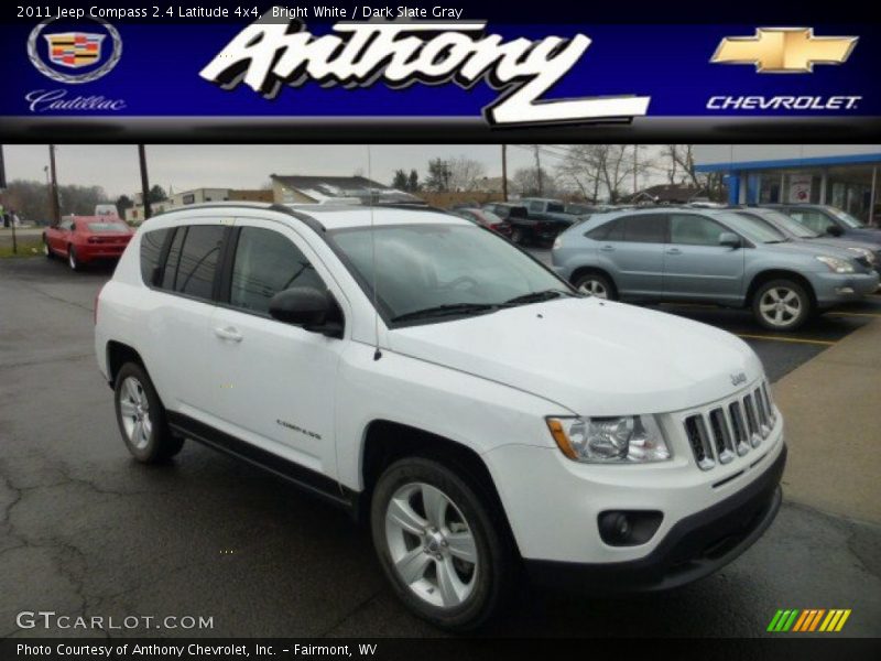 Bright White / Dark Slate Gray 2011 Jeep Compass 2.4 Latitude 4x4