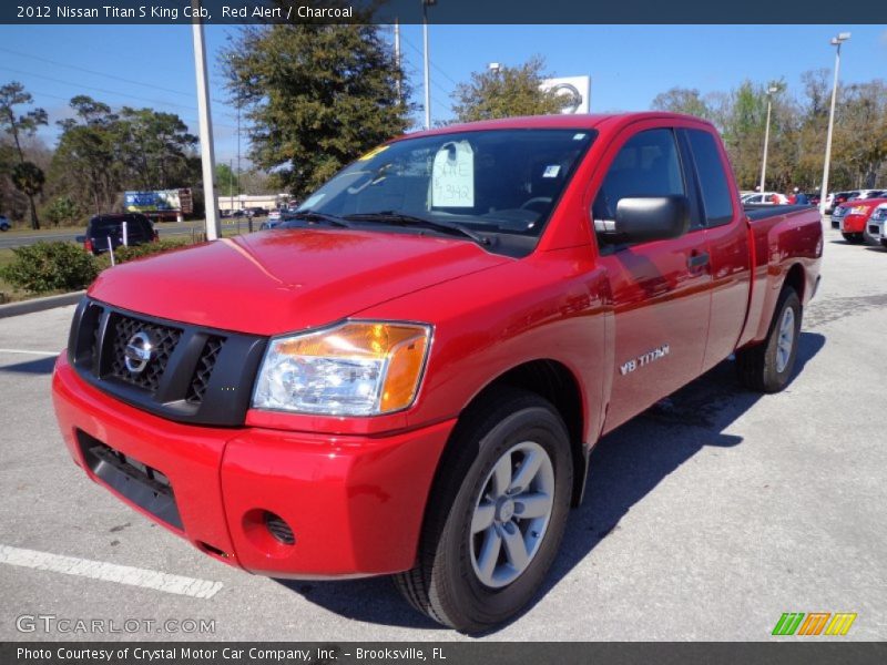 Red Alert / Charcoal 2012 Nissan Titan S King Cab