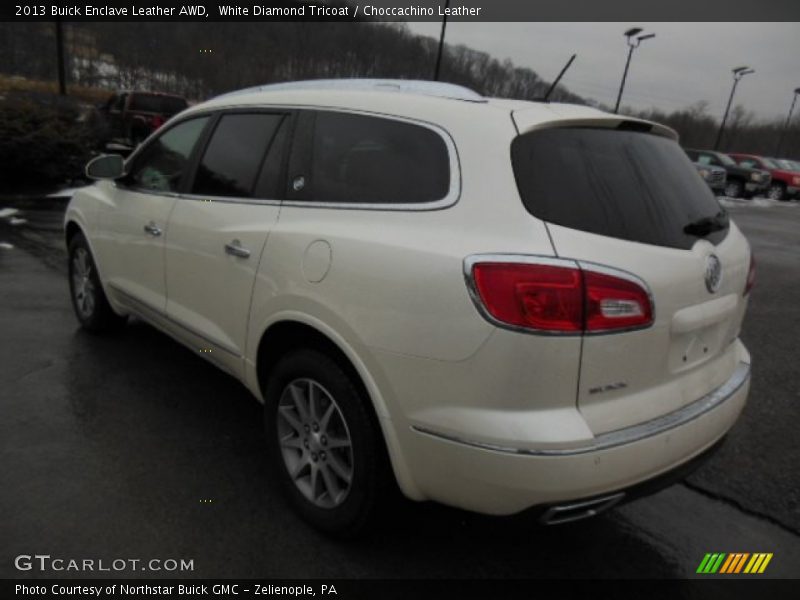 White Diamond Tricoat / Choccachino Leather 2013 Buick Enclave Leather AWD