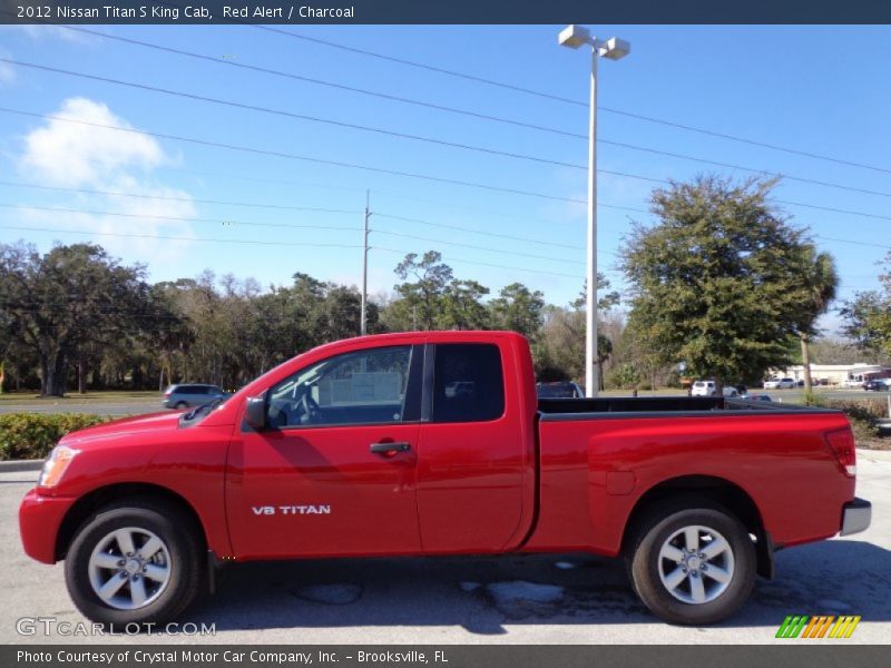 Red Alert / Charcoal 2012 Nissan Titan S King Cab