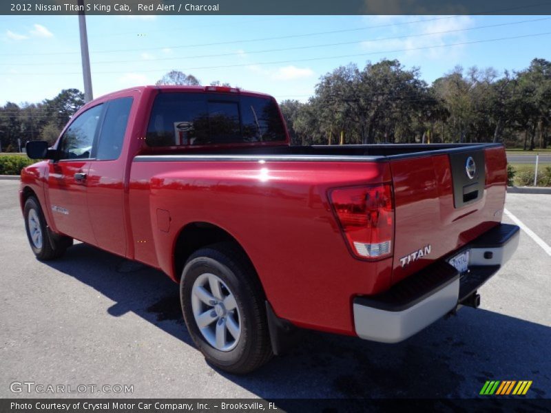 Red Alert / Charcoal 2012 Nissan Titan S King Cab