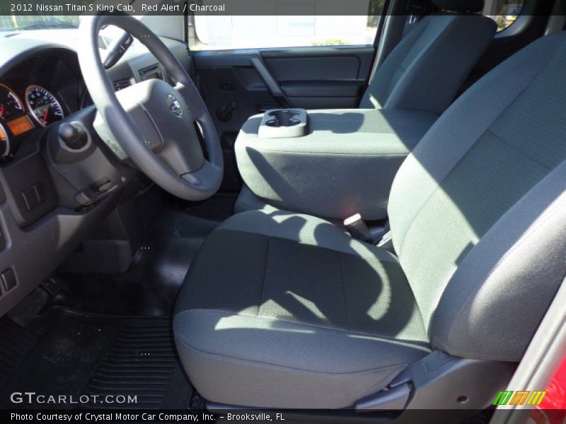 Red Alert / Charcoal 2012 Nissan Titan S King Cab