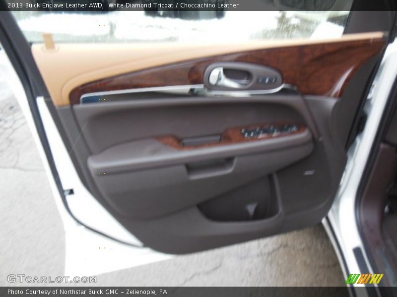 White Diamond Tricoat / Choccachino Leather 2013 Buick Enclave Leather AWD