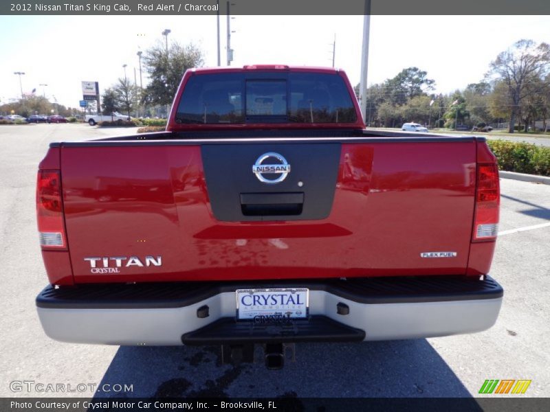 Red Alert / Charcoal 2012 Nissan Titan S King Cab