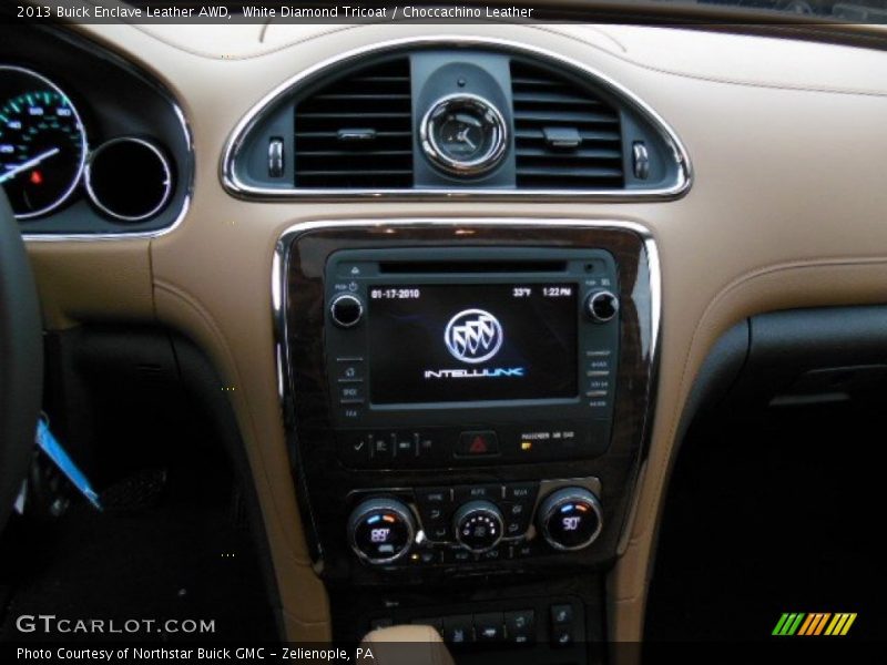 White Diamond Tricoat / Choccachino Leather 2013 Buick Enclave Leather AWD
