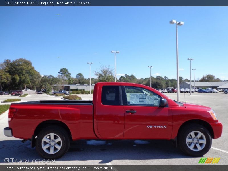 Red Alert / Charcoal 2012 Nissan Titan S King Cab
