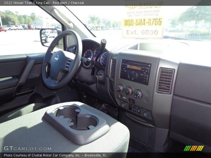 Red Alert / Charcoal 2012 Nissan Titan S King Cab