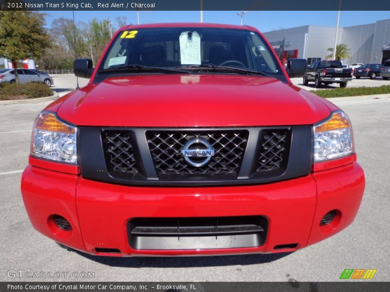 Red Alert / Charcoal 2012 Nissan Titan S King Cab
