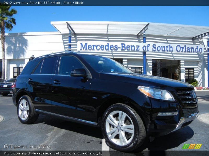 Black / Black 2012 Mercedes-Benz ML 350 4Matic