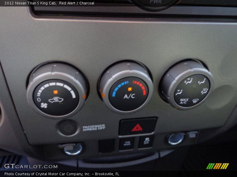 Red Alert / Charcoal 2012 Nissan Titan S King Cab