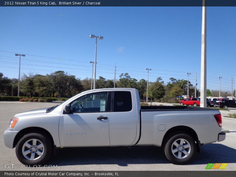 Brilliant Silver / Charcoal 2012 Nissan Titan S King Cab