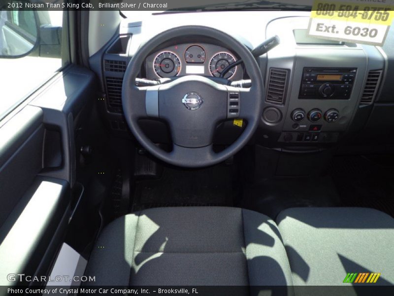 Brilliant Silver / Charcoal 2012 Nissan Titan S King Cab