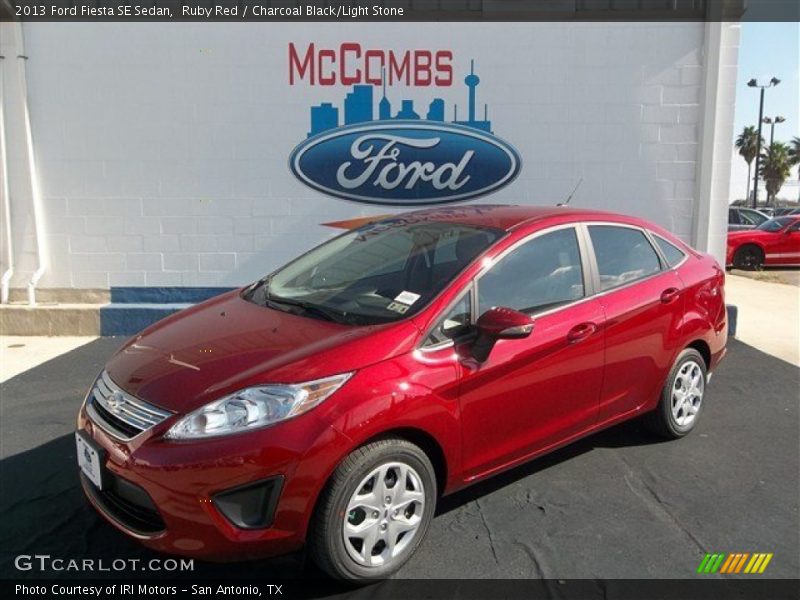 Ruby Red / Charcoal Black/Light Stone 2013 Ford Fiesta SE Sedan