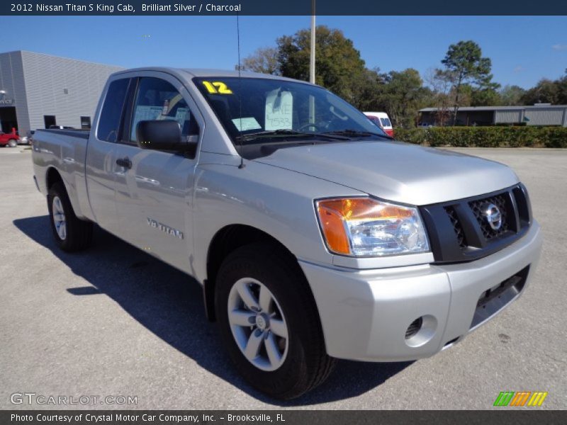 Brilliant Silver / Charcoal 2012 Nissan Titan S King Cab