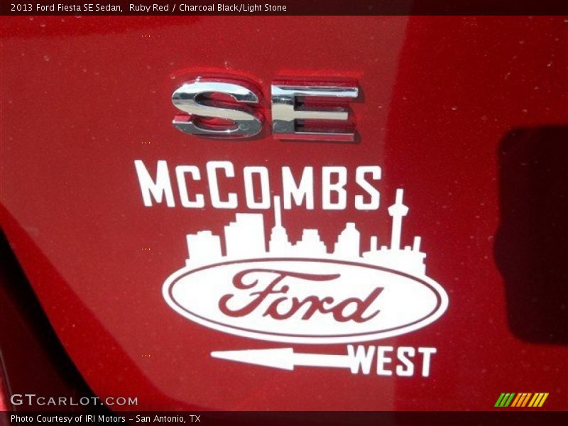 Ruby Red / Charcoal Black/Light Stone 2013 Ford Fiesta SE Sedan