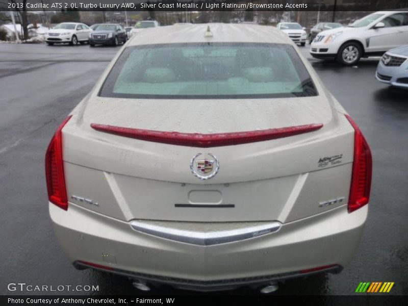 Silver Coast Metallic / Light Platinum/Brownstone Accents 2013 Cadillac ATS 2.0L Turbo Luxury AWD