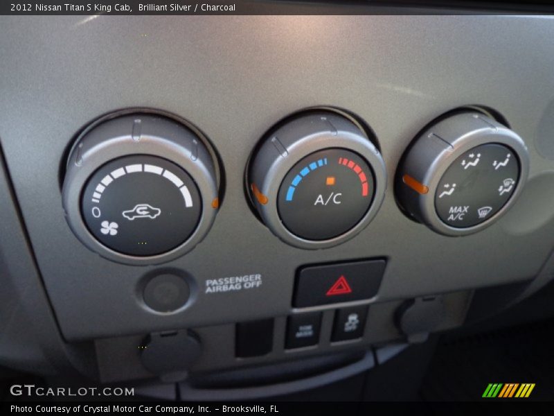 Brilliant Silver / Charcoal 2012 Nissan Titan S King Cab