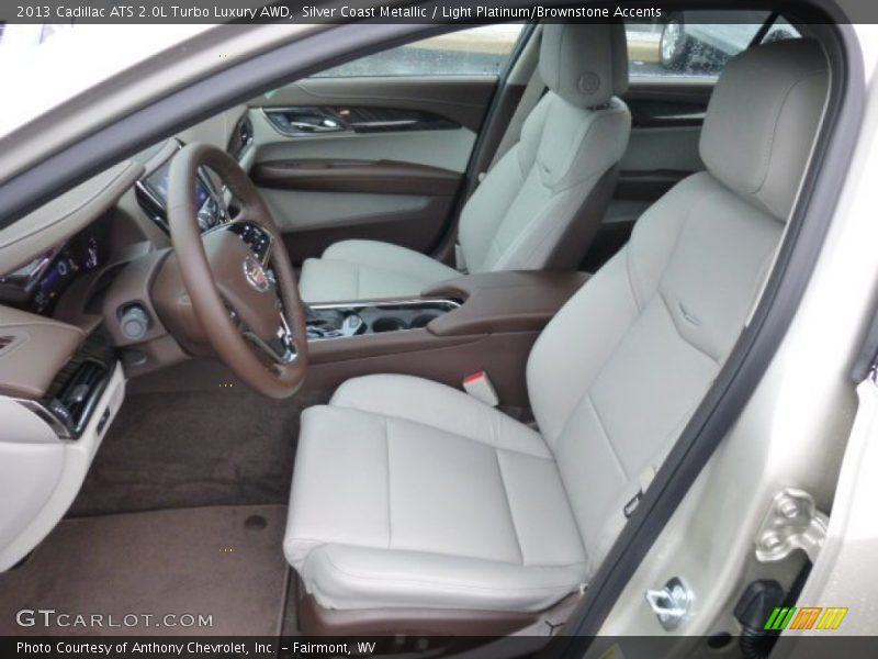  2013 ATS 2.0L Turbo Luxury AWD Light Platinum/Brownstone Accents Interior