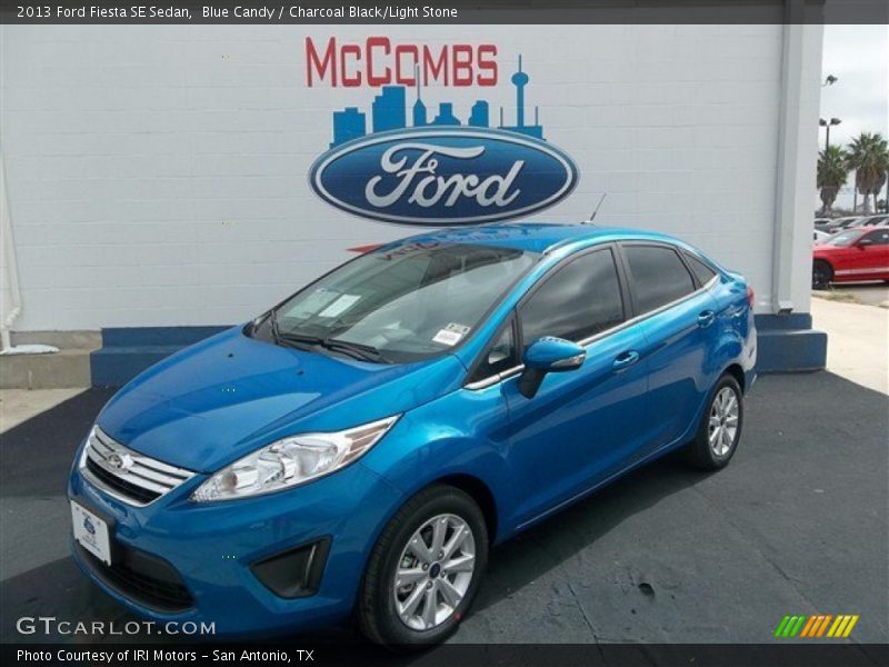 Blue Candy / Charcoal Black/Light Stone 2013 Ford Fiesta SE Sedan