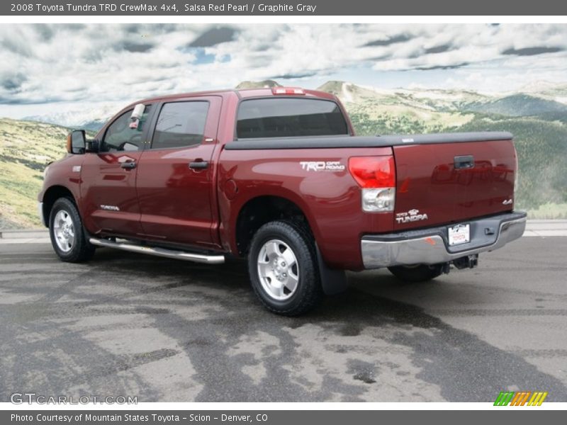 Salsa Red Pearl / Graphite Gray 2008 Toyota Tundra TRD CrewMax 4x4
