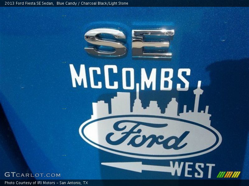 Blue Candy / Charcoal Black/Light Stone 2013 Ford Fiesta SE Sedan