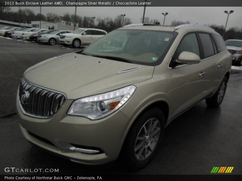 Champagne Silver Metallic / Choccachino Leather 2013 Buick Enclave Leather AWD