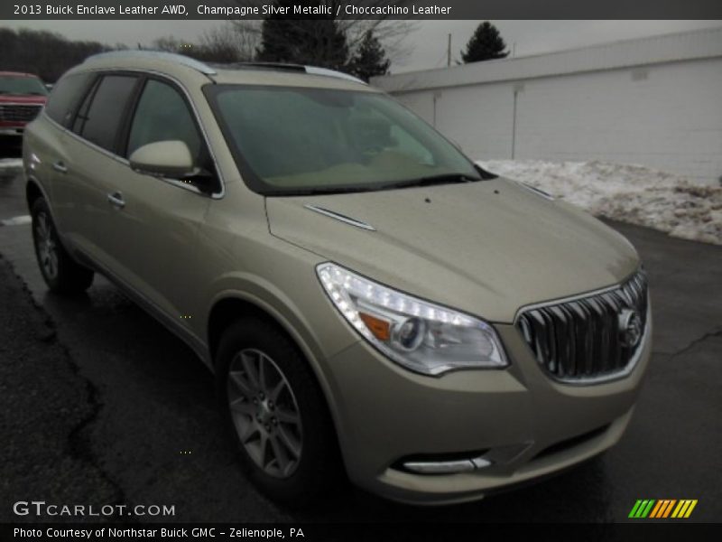 Champagne Silver Metallic / Choccachino Leather 2013 Buick Enclave Leather AWD