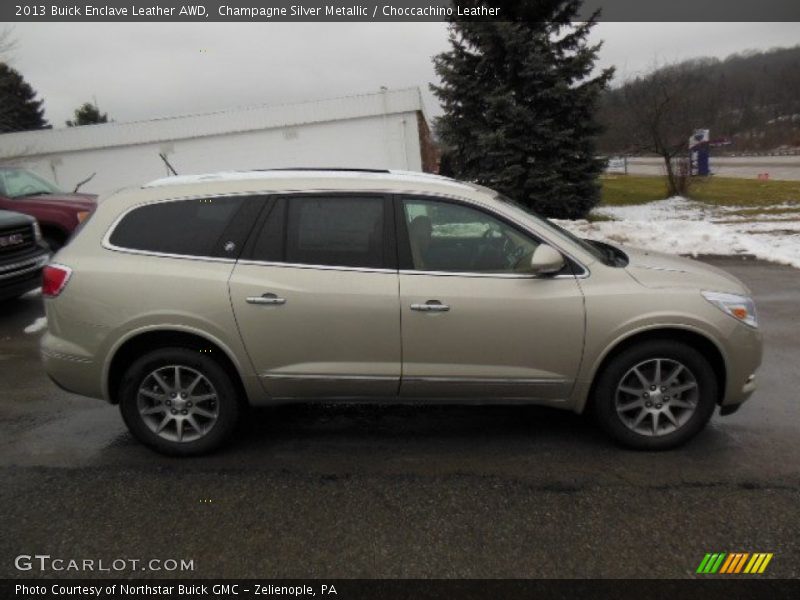 Champagne Silver Metallic / Choccachino Leather 2013 Buick Enclave Leather AWD