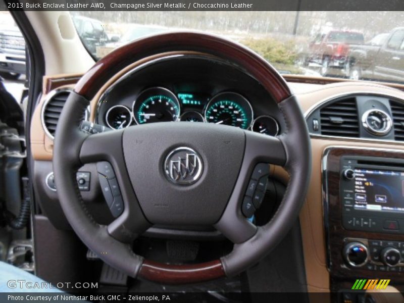 Champagne Silver Metallic / Choccachino Leather 2013 Buick Enclave Leather AWD