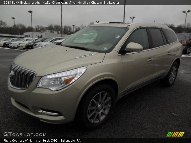 Champagne Silver Metallic / Choccachino Leather 2013 Buick Enclave Leather AWD