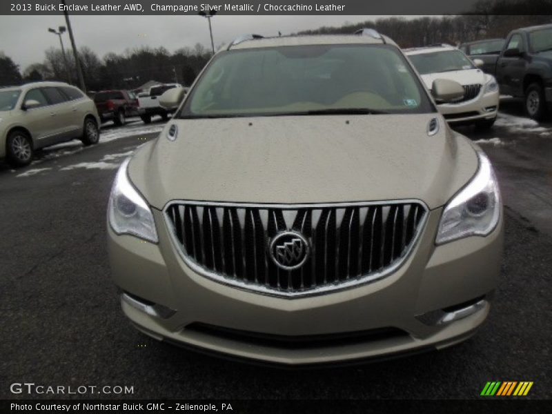 Champagne Silver Metallic / Choccachino Leather 2013 Buick Enclave Leather AWD